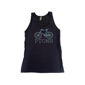 PTOWN American Apparel 50/50 Women's Tank Top Shirt Navy Blue Cape Cod Size S